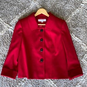 Red blazer 3 quarter sleeve